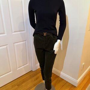 LOFT High Rise Women Jeans Olive Color Corduroy